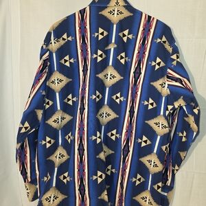 Bolo Alert!! Vtg Y2K Wrangler Brushpopper Shirt, Blue Pearl Snaps, Sz: XL/XG/TG